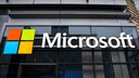 Microsoft Logo on Building Wall