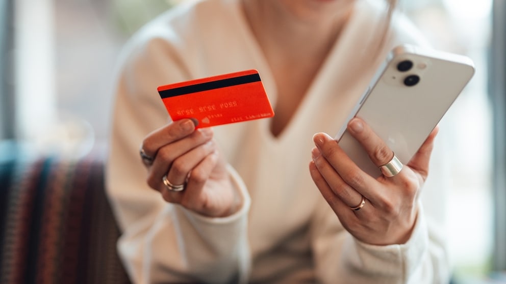 Woman Holding Smartphone and Credit Card