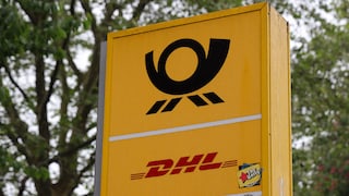 Deutsche Post logo on a company sign