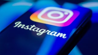 Smartphone with Instagram Logo