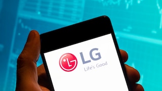 Smartphone with LG logo