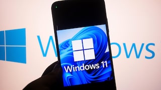 Smartphone with Windows 11 Logo