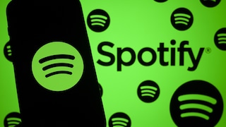 Smartphone with Spotify Logo
