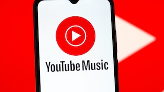 Smartphone with YouTube Music Logo