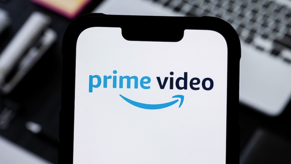 Prime Video logo on a smartphone