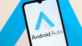 Smartphone with Android Auto Logo