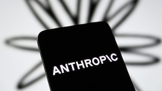 Smartphone with Anthropic Logo