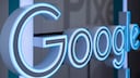 Blue Neon Google Logo