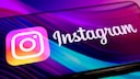 Smartphone with Instagram logo and lettering.