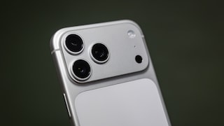 iPhone 17 Pro Against a Green Background