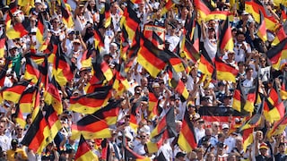 Germany fans in the stands.