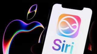 Smartphone with Siri AI Logo