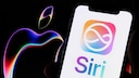 Smartphone with Siri AI Logo