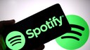 Smartphone with Spotify Logo