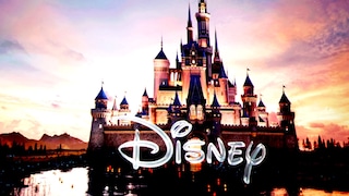 The Disney castle intro on a screen