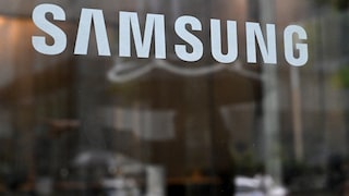Samsung Logo on Glass