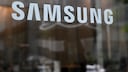 Samsung Logo on Glass