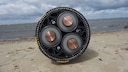 The cross-section of a submarine cable responsible for global internet connectivity