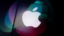Apple Logo Overlaid with Siri Colors