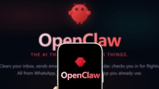 OpenClaw logos on a smartphone and in the background
