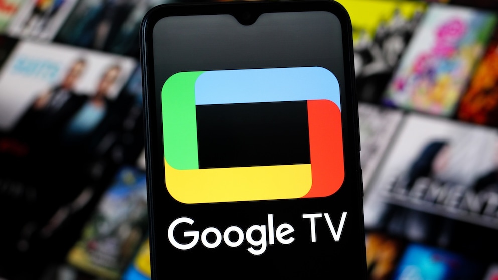 Google TV Logo on a Smartphone