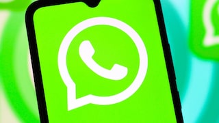 WhatsApp logo on a smartphone