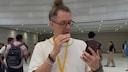 TECHBOOK author Adrian Mühlroth with the iPhone 18 Pro at the Apple Keynote 2026