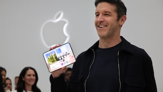 Apple CEO John Ternus with the iPhone Duo