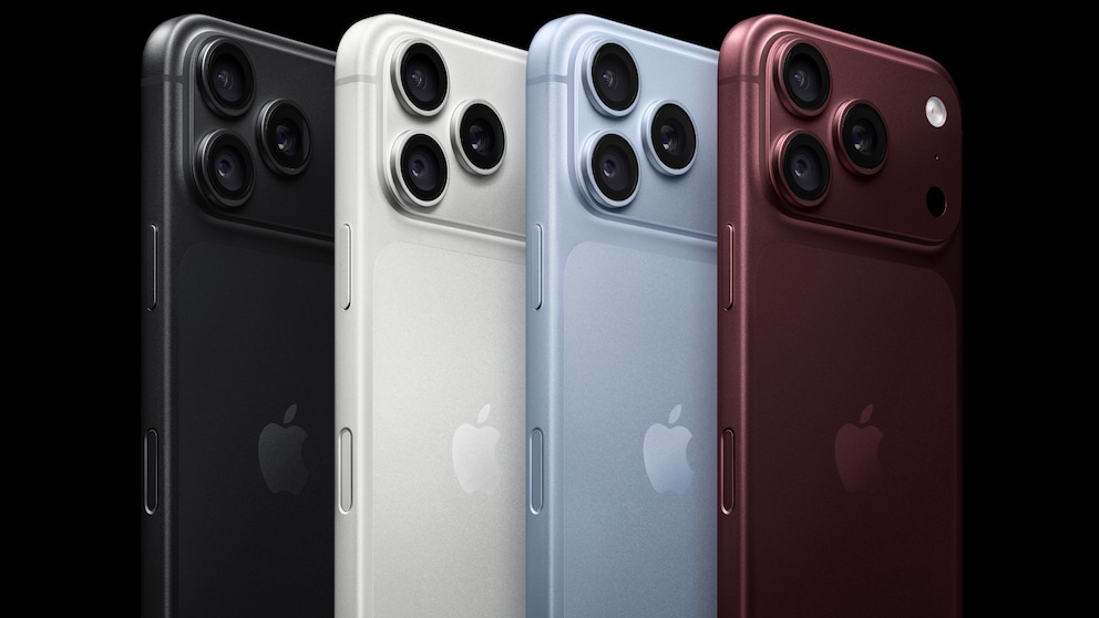 The iPhone 18 Pro in all four available colors (black, gray, blue, red)