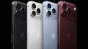 The iPhone 18 Pro in all four available colors (black, gray, blue, red)