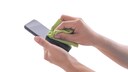 Woman Wipes Smartphone With Cloth