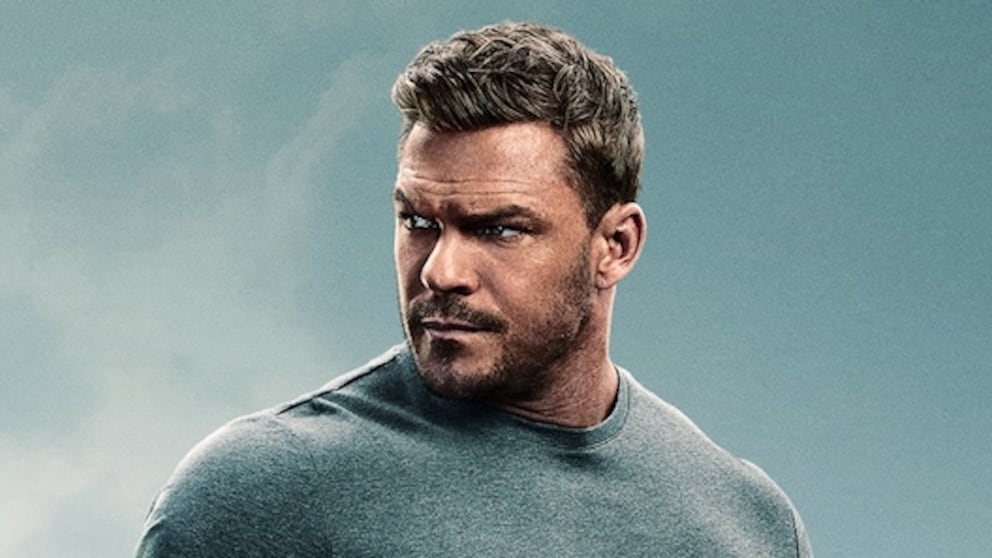 Alan Ritchson in a promotional image for "Reacher"