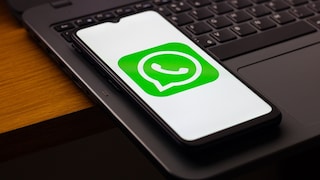 WhatsApp logo on a smartphone