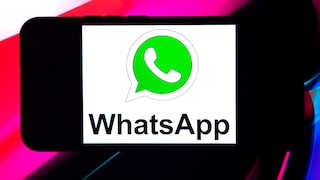 WhatsApp logo on a smartphone