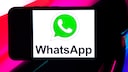 WhatsApp logo on a smartphone