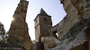 Parts of Frankenstein Castle near Darmstadt have fallen into ruin.