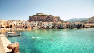 The coast in Cefalu, Sicily, Italy