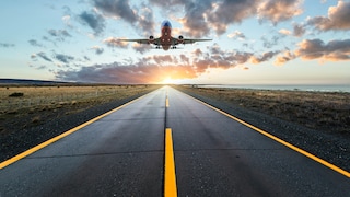 An Airplane During Landing
