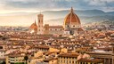 View of the city of Florence, Italy, at sunset