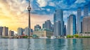 The Toronto skyline featuring its landmark, the CN Tower
