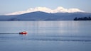 Lake Taupo is New Zealand's largest lake and a popular tourist destination.