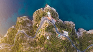 Road Trip Italy: Bird's-Eye View of Winding Coastal Road