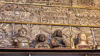 The so-called "Golden Chamber" in the Basilica of St. Ursula in Cologne is one of the most important collections of relics in the world. Bones attributed to the patron saint of the city and her disciples are kept here.