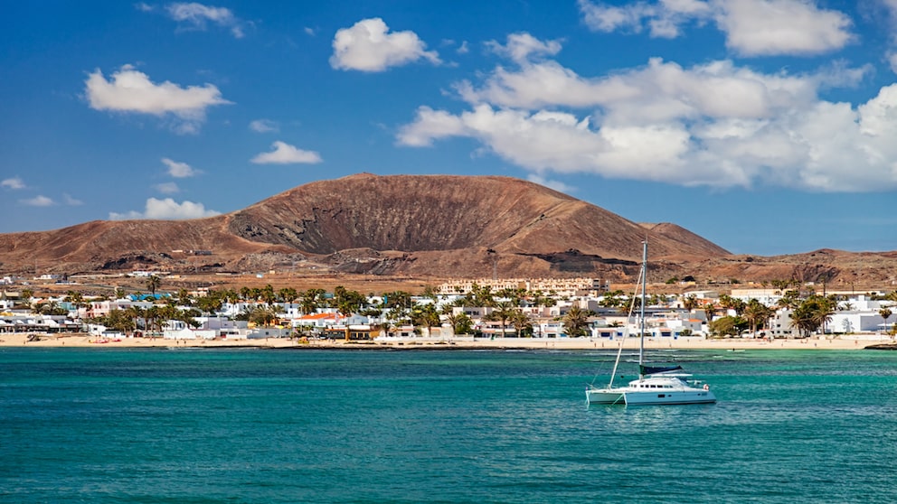 The coastal town of Corralejo on Fuerteventura