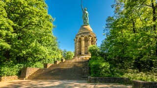 The Hermann Monument is located in Detmold, the greenest town in Germany