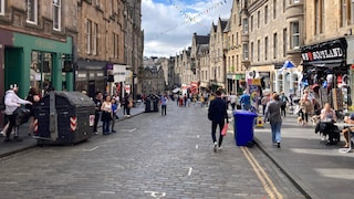 City center of Edinburgh in Scotland