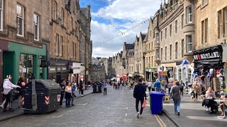 City center of Edinburgh in Scotland