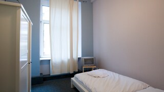 Sabrina Kurth didn't expect to have her own room with a bathroom in a youth hostel.