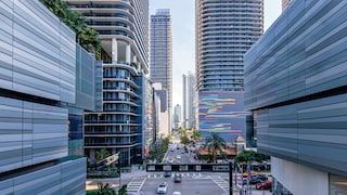 View of downtown Miami: This city is very popular with holidaymakers - but residents have now voted it the most unfriendly city in the USA