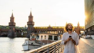 Solo traveler in the city of Berlin